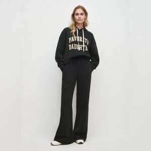 FAVORITE DAUGHTER
THE COLLEGIATE EMBROIDERED WIDELEG | BLACK